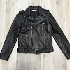 アングリッド　リアルラムライダース　ジャケット　Mサイズ　黒　ブラック