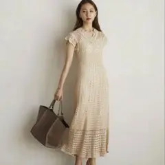 美品✨️Randeboo クロシェニット　マーメイドワンピース