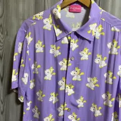 q7 Disney ディズニー　トイストーリー　バターカップ柄アロハシャツ