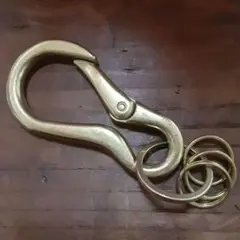 カラビナ キーホルダー キーフック キーリング 無地 リング付き アクセサリー