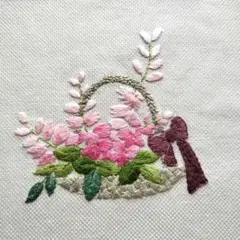 戸塚刺繍　ミニアレンジメント　ハンドメイド