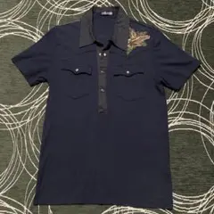 291295 homme eagle stitch polo shirt y2k