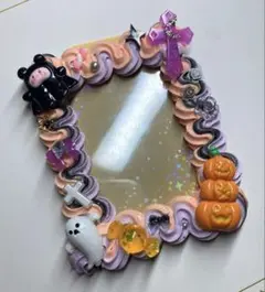 【No.43】　ホイップデコ　ハロウィン　トレカデコ　硬質ケース　黒　紫