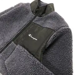 【美品】Champion ボアフリース ジャケット アウター ネイビー メンズL