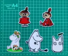 *刺繍アイロンワッペン*ムーミン*5枚セット