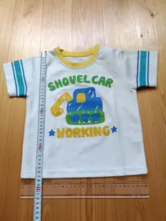 ショベルカーTシャツ 97cm メッシュ 速乾