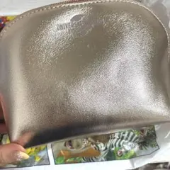ピンクシルバー ポーチ