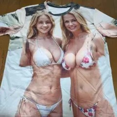 セクシーガール プリント ビキニ エロ Tシャツ