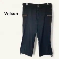ウィルソン クロップドパンツ カーゴパンツ イージーパンツ 軽量 速乾 裾紐