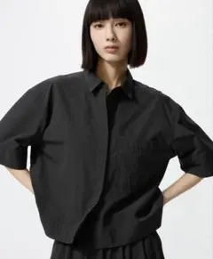 ナイロンボクシーショートシャツ/5分袖