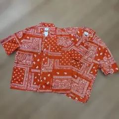 新品、未使用 H&M オレンジ半袖シャツ　2枚