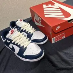 Nike Dunk Low Retro 27.5cm ホワイト/ネイビー/レッド
