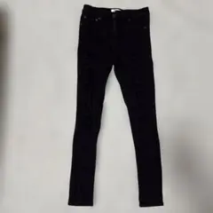 ブラック スキニーデニム Mサイズ　ダメージジーンズ