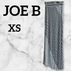 JOE B ストライプ ロングスカート X-Small 白黒　Aライン フレア