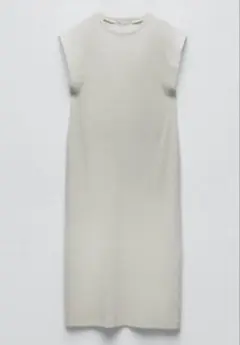 【美品！】ZARA ホワイトノースリーブ ロングワンピース