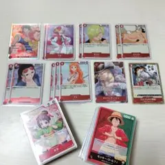 ワンピースカード ゾロ サンジ パラレル 赤デッキ まとめ売り