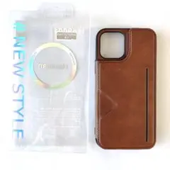【新品未使用】iPhone 12/12 Pro用ブラウンフリップケース