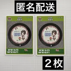 マンホールカード　宮城県　名取市　鉄道むすめ　杜みなせ　001 初期ロット　２枚