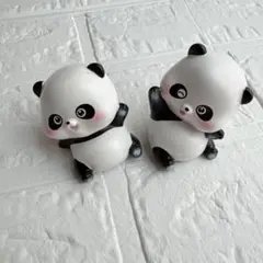 小さいパンダの置物 インテリア小物 飾り 開運パンダ