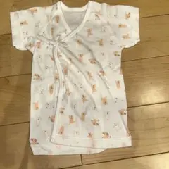 ベビー用短肌着　サイズ50cm クマ柄