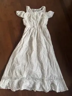 ホワイトキャミワンピース レースディテール