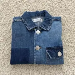 zarababy デニムシャツ　パッチワークデニムシャツ　デニムジャケット