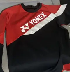YONEX 赤黒 長袖 ウォームアップウェア