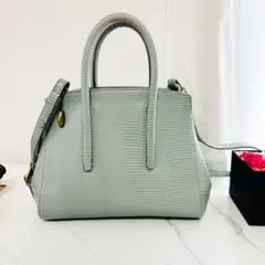 【美品】トフu0026ロードストーン リザード ジョリー S 2wayバッグ ブルー
