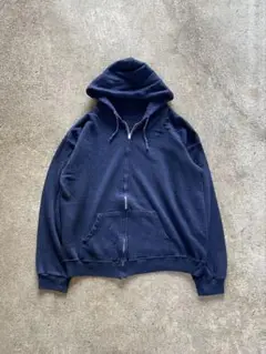 80~90s ジップパーカー ネイビー 古着