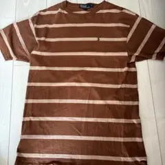 Polo by Ralph Lauren ブラウンストライプ Tシャツ M