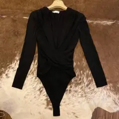 新品未使用 クロエ Chloe シルク黒ドレープカットソー