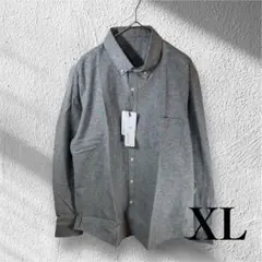 シャツ 長袖 春 オックスフォード カジュアル ビジネス　ボタンダウン　XL