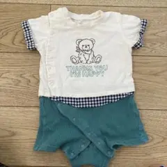 branshes クマ刺繍ロンパース 80センチ