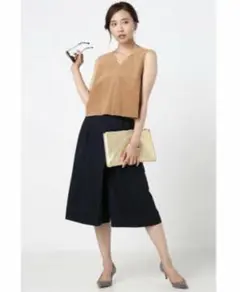 Noble ネイビー ガウチョパンツ
