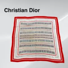 Dior ディオール ヴィンテージ シルク100% ロゴ 総柄 スカーフ