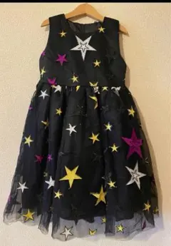 星柄　刺繍　ノースリーブワンピース