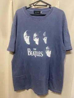 THE BEATLES オーバーサイズTシャツピグメント加工ネイビー