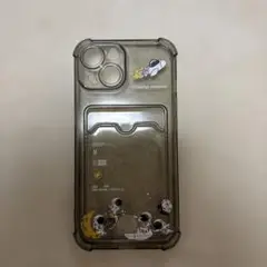 【匿名配送】iPhone15 ケース 宇宙柄 カードホルダー付き