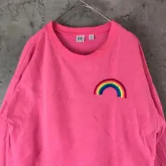 A2042古着　スウェット　ピンク　キッズ