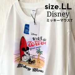 新品タグ付き　ディズニー　ミッキーマウス　Tシャツ　ホワイト　XLサイズ