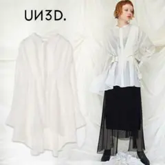 UN3D タックフレアデザインシャツ