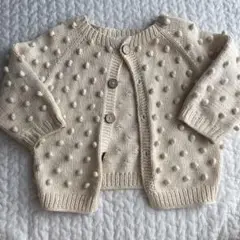 お値下げ♡baby toly ナチュラル ポップコーンカーディガン