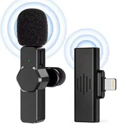 ワイヤレスピンマイク 新版無線 iPhone/iPad専用 ノイズ抑制 動画配信