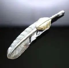 インディアンジュエリー イーグルネックレス 上金フェザー silver925