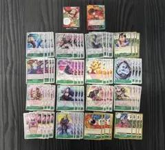 受け継がれる意志　緑　R以下4コン＋Lドン1枚セット　ワンピースカード