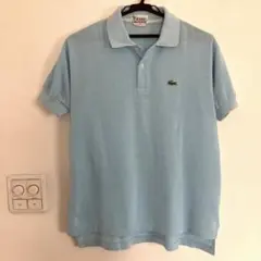 LACOSTE アメリカ製ライトブルーMポロシャツ