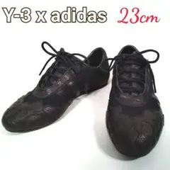 ▼Y-3 ワイスリー◎希少 美品レザースニーカー(23)ローカット 本革 別注