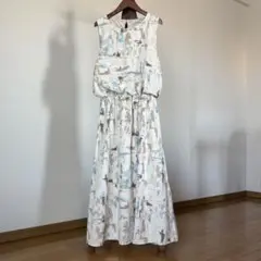 ロングワンピース　くすみカラー