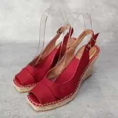 美品✨Vidorreta ウェッジソールサンダル【23.5】赤 かわいい♥