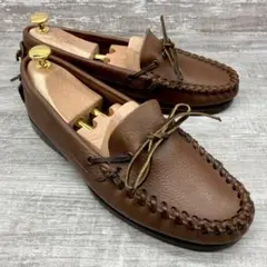 435【美品】REGAL モカシン ローファー ブラウン　焦茶色　表記24cm